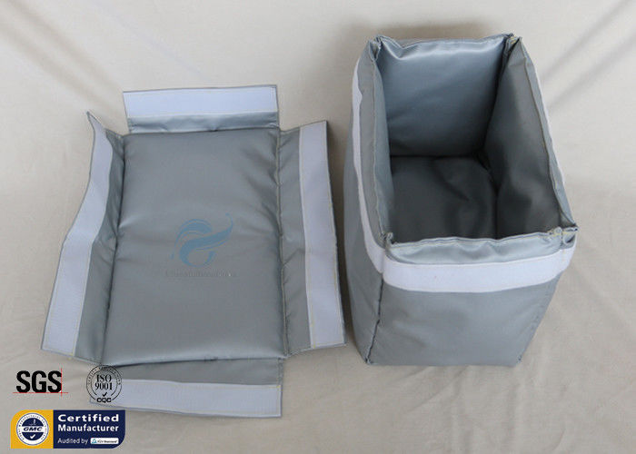 Insulation Jacket 250℃ Grey Fiberglass Fabric Removable Blanket