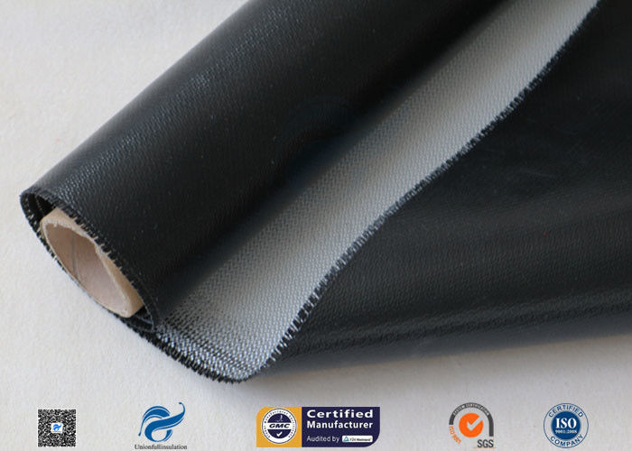 0.5mm 3732 Black Silicone Rubber Coated Fiberglass Cloth For Fabric Expansion Joint