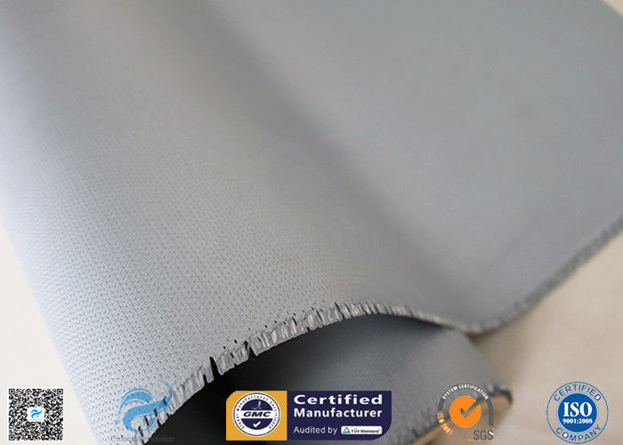 0.45mm 1.5m Wide 510g / M2 E - Glass Fiber Silicone Coated Fiberglass Fabric Heat Resistant