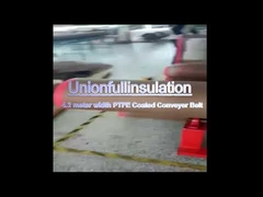 Braunes PTFE-beschichtetes Glasfasergewebe-Förderband 4x4 mm