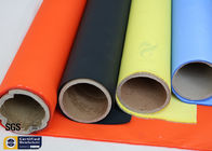Orange Acrylic Coated Fibreglass Fabric 260GSM 0.22MM Fire Resistant 39" Plain