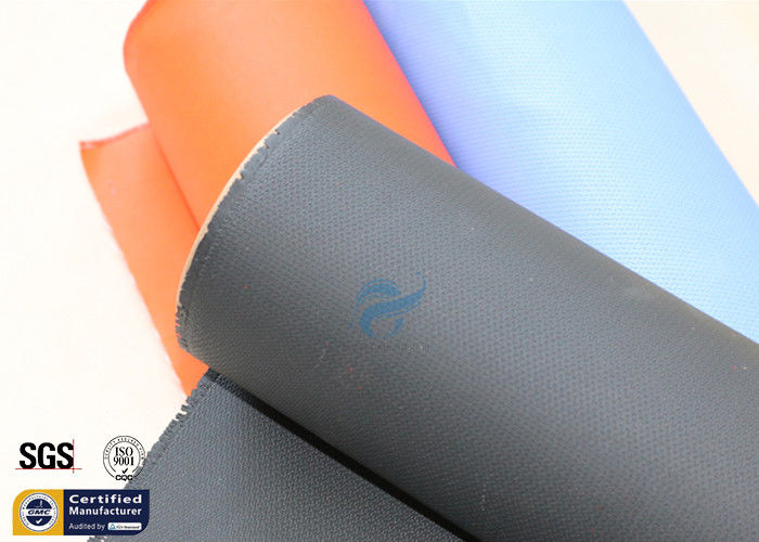 Orange Acrylic Coated Fibreglass Fabric 500℉ 0.2MM 260G Chemical Flame Resistant