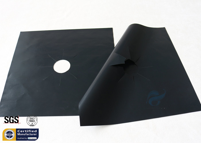 Black PTFE Fiberglass Fabric 260℃ Non Stick Stovetop Burner Protector
