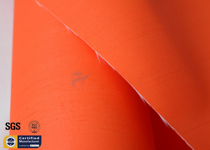 Orange Acrylic Coated Fibreglass Fabric 260GSM 0.22MM Fire Resistant 39